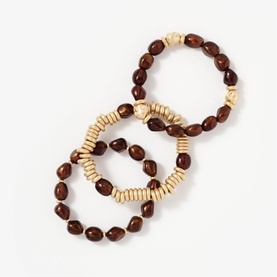 Three-Piece Beaded Friendship Bracelet Set