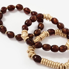 Three-Piece Beaded Friendship Bracelet Set