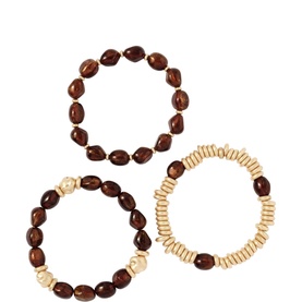 Three-Piece Beaded Friendship Bracelet Set