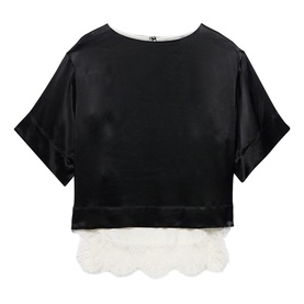 Lace Hem T-Shirt