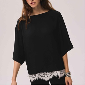 Lace Hem T-Shirt