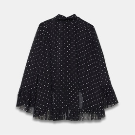 Polka Dot Ruffle Blouse