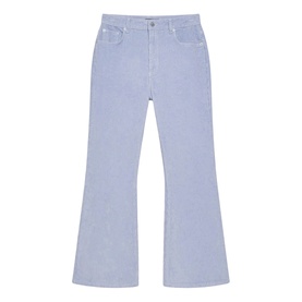 Cord Mid-Rise Flared Trousers