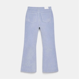 Cord Mid-Rise Flared Trousers