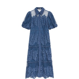 Floral Lace Shirt Dress