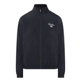Carhartt Travon Logo Windbreaker in Black, nylon, stand collar, front zip, elasticated hem, contrast logo embroidery on chest