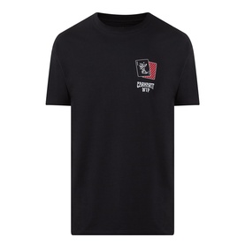 Carhartt Playing Cards Logo T-Shirt in black, crew neck, short sleeves, with Playing Cards graphic print on chest