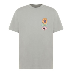 Carhartt Stacked Grapes Logo T-Shirt in Shady Green, crew neck, short sleeves, multicolour stacked grapes graphic to chest