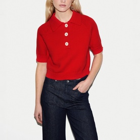 Chunky Knitted Polo Shirt