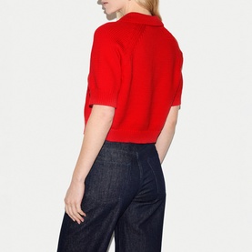 Chunky Knitted Polo Shirt