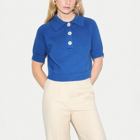 Chunky Knitted Polo Shirt