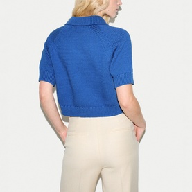 Chunky Knitted Polo Shirt