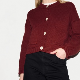 Chunky Patch Pocket Cardigan