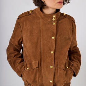 Suede Bomber Jacket