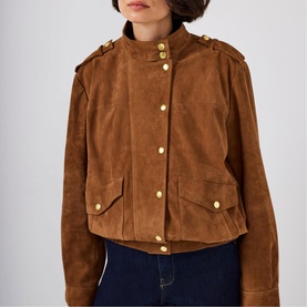 Suede Bomber Jacket