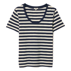 Slub Striped Baby Tee T-Shirt
