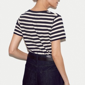 Slub Striped Baby Tee T-Shirt