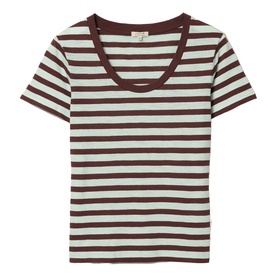Slub Striped Baby Tee T-Shirt