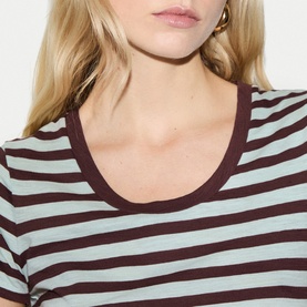 Slub Striped Baby Tee T-Shirt