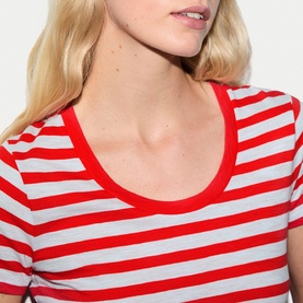 Slub Striped Baby Tee T-Shirt