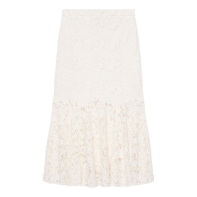 Sheer Lace Flared Skirt
