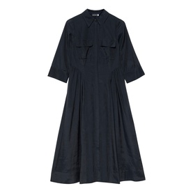Drop Waist Zip Shirt Dress
