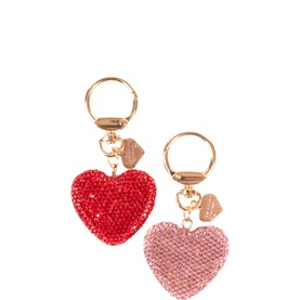Zoom Sparkling Crystal Heart Bag Charm