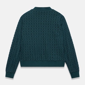 Lace Zip Bomber Jacket