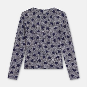 Heart Ruched Half-Zip Top