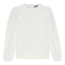 Broderie Insert Sweatshirt
