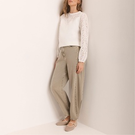 Broderie Insert Sweatshirt