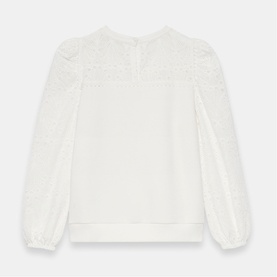 Broderie Insert Sweatshirt