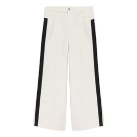 Side Stripe High-Rise Wide Leg Jeans