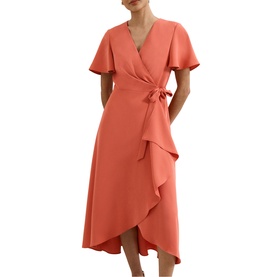 Julissa Asymmetric Wrap Dress