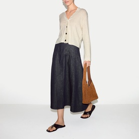 Scalloped Trim Knitted Cardigan