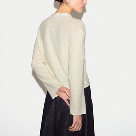 Scalloped Trim Knitted Cardigan