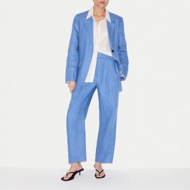 Linen Single-Breasted Blazer