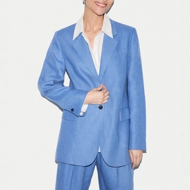 Linen Single-Breasted Blazer
