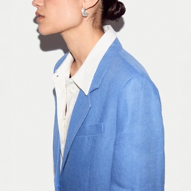 Linen Single-Breasted Blazer