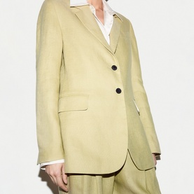Linen Single-Breasted Blazer