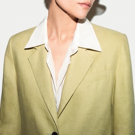 Linen Single-Breasted Blazer