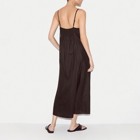 Strappy Linen Flared Dress