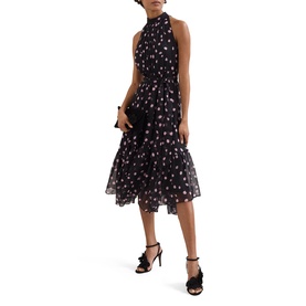 Lucinda Polka Dot Flared Dress