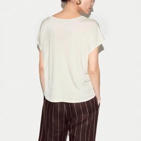 Draped Solid T-Shirt