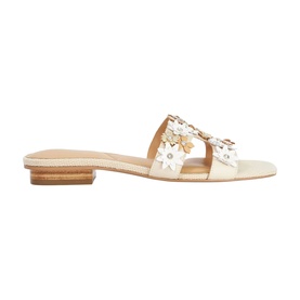 Loupes Floral Flat Sandals