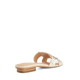 Loupes Floral Flat Sandals
