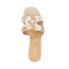 Loupes Floral Flat Sandals