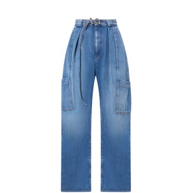 Lastra Pleated Cargo Jeans