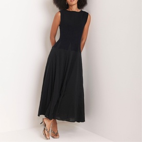 Seam Detail Flared Dress