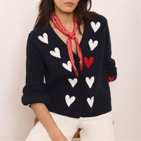 Heart Embroidery Cardigan